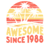 Awesome Since 1988 Birthday