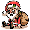 Funny Tired Santa Claus