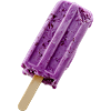 Glace violette sur un bâtonnet