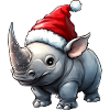 Rhinos Christmas / Santa Claus Rhinoceros
