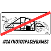 #SAYNOTOSPACEFRAMES Black Text