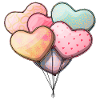 Heart shaped balloons
