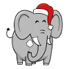 Happy Christmas elephant