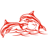 Red dolphins