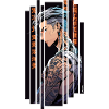 Orange Cyber Tattooed Man