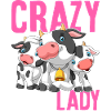 Crazy Cow Lady Sjove Kvæg Kvie Pige Bäue
