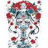 la muerte - beautiful gothic skull girl