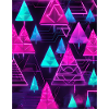 Neon-Tannenbäume im Cyberpunk-Stil