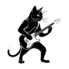 Rock Cat Playing Guitar