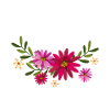 Raccoon With Flowers