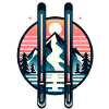 Ski Adventure Sunset Mountains