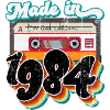 Retro Cassette Tape 1984 Celebration
