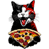Katze Pizza Cat Street Art