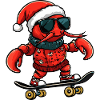 Lobster Crab Christmas Funny