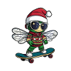 Libellule Noël drôle