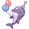Dolphin Birthday Comic Cute