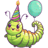 Worm Birthday Comic Cute