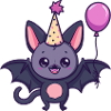 Bat Birthday Comic Cute