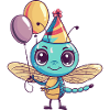 Libellule Anniversaire Bande Dessinée Mignon