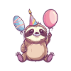 Sloth Birthday Comic Cute