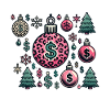 Christmas Baubles Dollar Symbols