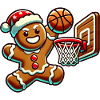 Dunking Gingerbread Man Basketball