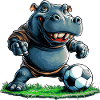 Footballer Hippopotamus