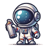 Graffiti Sprayer Astronaut