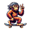Neanderthal Skateboard Skater