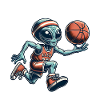 Alien Basketball Dunking