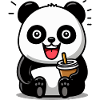 Cute Panda with Drink