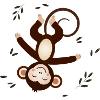 Relaxed Monkey – Playful Animal Motif
