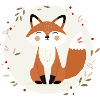 Smiling Fox – Playful Nature Illustration
