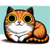Cute cat with big eyes