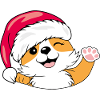 Vinkande Santa Corgi-hund