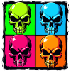 Colourful skulls