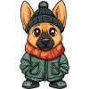 German Shepherd Dog Cartoon