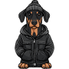 Doberman Dog Cartoon
