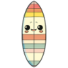 Surfboard Comic Style