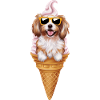Shih Tzu comme glace gaufrée