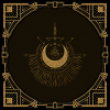 Harmony of the elements: moon, gold and geometry.