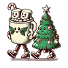 Merry Christmas Retro Style