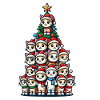 Weihnachtliche Katzen Tannenbaum Spaß