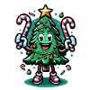 Merry Christmas Retro Tree
