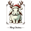 Cute bunny Christmas style