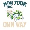 Lawn mower mowing