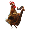 Rooster Harp