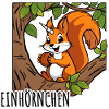 Lustiges Einhörnchen - Einhorn Eichhörnchen