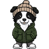 Border Collie Dog Cartoon