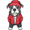 Pit Terrier Dog Cartoon